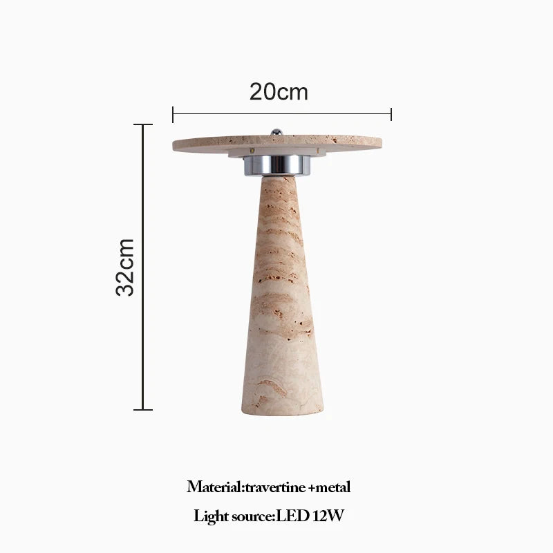 Arche Travertin — Lampe à poser Maison Lumen (9)