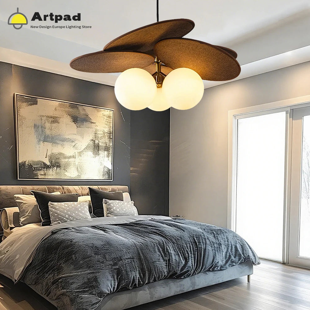 Suspension Tambour Raphia — Suspension Maison Lumen