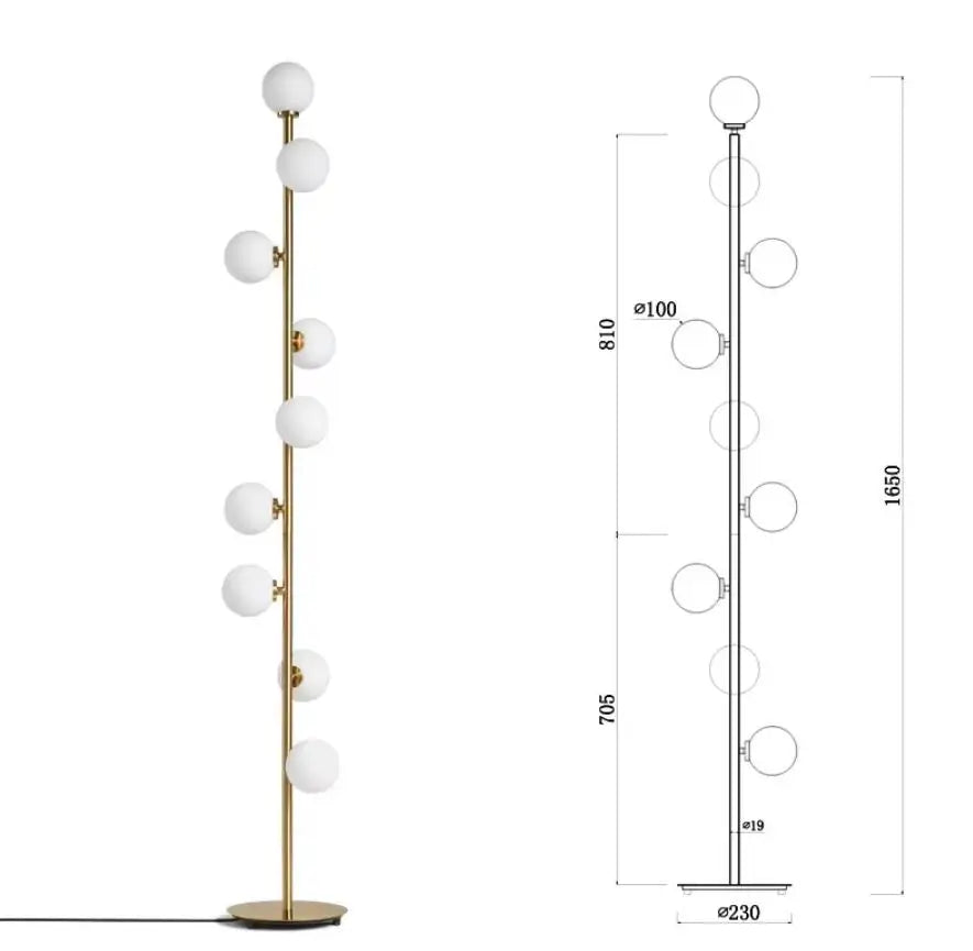 Tōri Trois Globes — Lampadaire Maison Lumen (7)