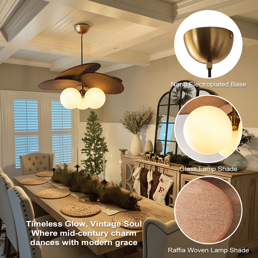 Suspension Tambour Raphia — Suspension Maison Lumen (5)