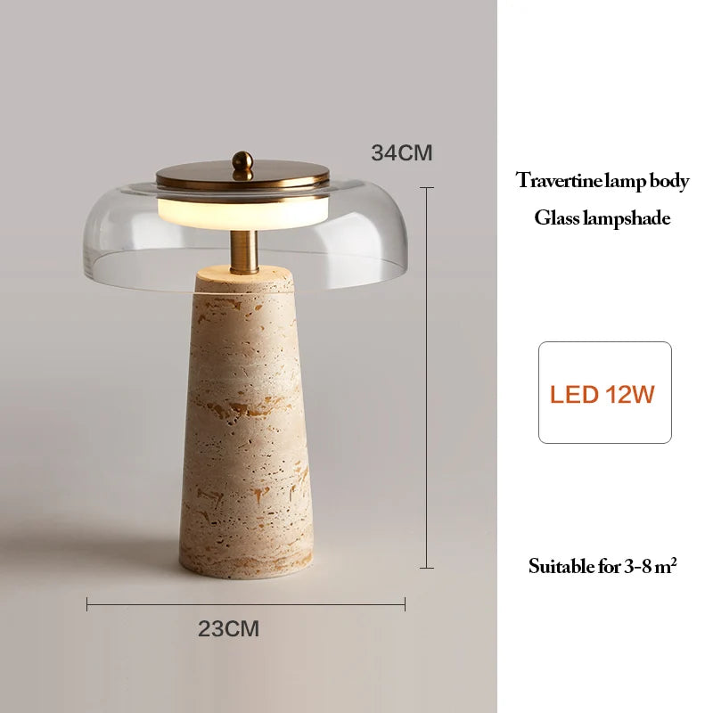 Arche Travertin — Lampe à poser Maison Lumen (7)