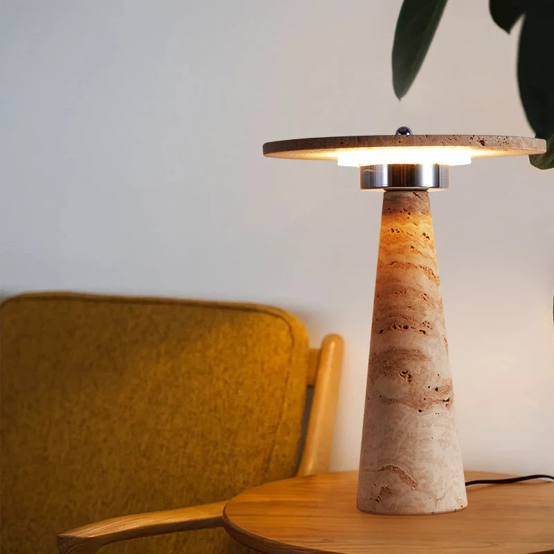 Arche Travertin — Lampe à poser Maison Lumen (3)