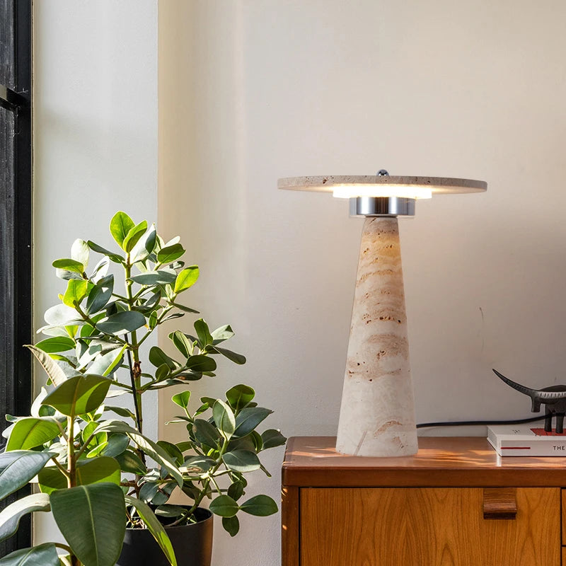 Arche Travertin — Lampe à poser Maison Lumen (4)