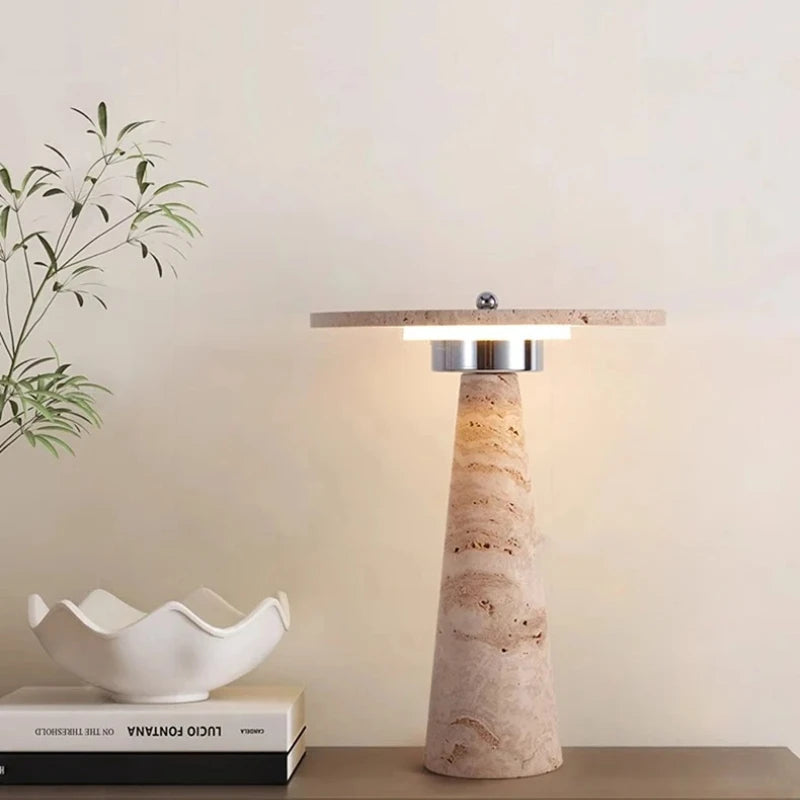 Arche Travertin — Lampe à poser Maison Lumen (2)