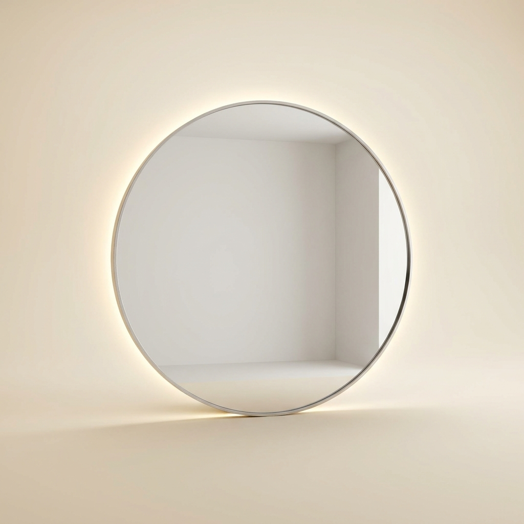 Lune — Miroir lumineux rond rétroéclairé LED anti-buée
