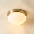 Hepburn — Plafonnier opaline & couronne laiton
