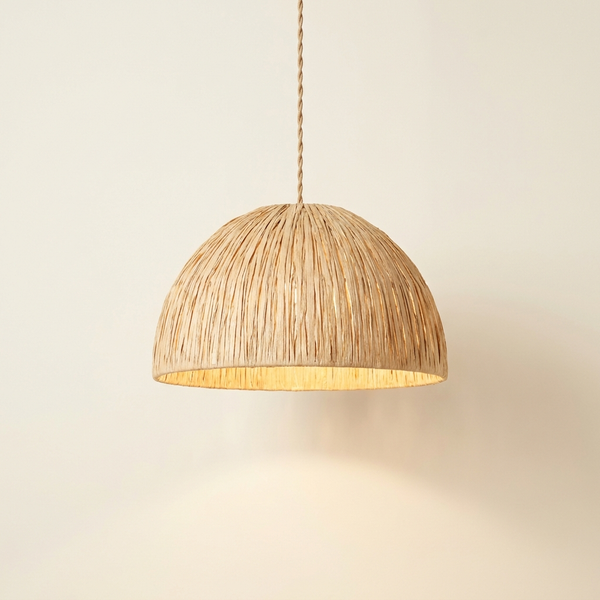 Suspension Tambour Raphia