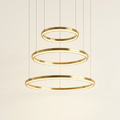 Halo Anneaux — Lustre à trois anneaux LED en laiton